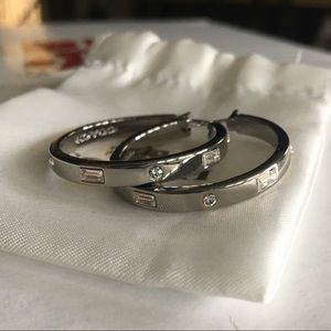 Coach Silver Hoop Earrings